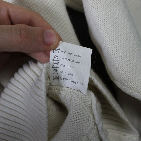 Vintage Bogner Sweater Womens Small Turtleneck Cable Knit Pull Over Wool Blend - Picture 8 of 10